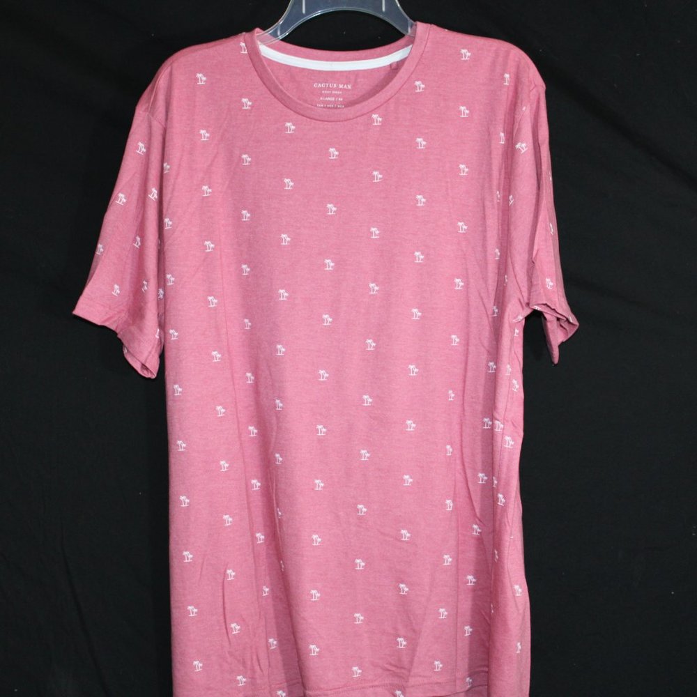 Cactus Man Pink Palm Tree Shirt